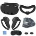 7-piece set of accessories silicone VR front shell protective cover controller handle cover anti-scratch cover lens cover. For Meta Quest 3-B-black