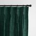 Juno Velvet Emerald Pinch Pleat Drapery Panel - Pair 20 x96