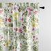 Destiny White Multi/Floral Pole Top Drapery Panel - Pair 50 x96