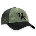 Men's Top of the World Hunter Green/Gray Kentucky Wildcats OHT Military Appreciation Unit Trucker Adjustable Hat