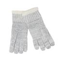 Knitted Wool Gloves - Light Grey
