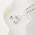 Swarovski Crystal Single Stone Necklace And Earrings