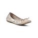 Women's Sunnyside Ii Casual Flat by White Mountain in Antique Gold Print (Size 8 1/2 M)
