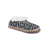 Women's Womens Cozee Yarn Mocassin With Sidewall Mocassin Slipper By Gaahuu in Black Nordic