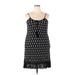 Xhilaration Casual Dress - Mini Scoop Neck Sleeveless: Black Dresses - Women's Size 2X-Large