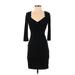 White House Black Market Cocktail Dress - Bodycon: Black Solid Dresses - Women's Size 0