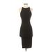 Zara Casual Dress - Midi High Neck Sleeveless: Black Print Dresses - Women's Size Small