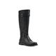 Women's Madilynn Tall Calf Boot by White Mountain in Black Smooth Fur (Size 9 1/2 M)