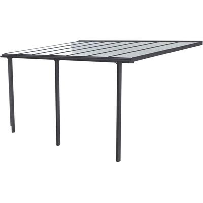 Terrassendach BECKMANN "TREND Gr. 3", grau (anthrazit), B:435cm T:250cm, Aluminium, Kunststoff, Terrassenüberdachungen