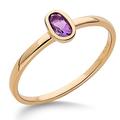 Orphelia Damen-Stapelring 18_k_(750) Gelbgold mit Oval Amethyst '- Ringgröße 54 RD-3926/AMS/54