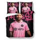 GRZYBY Football Bed Linen, Football Teenager Bedding Sets, Boys Duvet Covers Set, Microfibre Miami Bed Linen, Football Pink Bed Linen with Zip and 2 Pillowcases (Pink 3, 135 x 200 / 50 x 75 x 2)