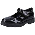 Hush Puppies Sabrina Patent Junior School Uniform Shoe, Black, 2 UK Child