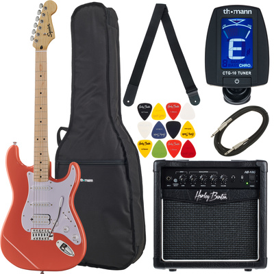 Squier Sonic Strat HSS TCoral Set