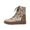 Schnürboots DOGO "Future High Top Boots Mon Cher Damen Stiefeletten", Damen, Gr. 38, Normalschaft, blau (braun, grün), Lederimitat, Schuhe, Vegan