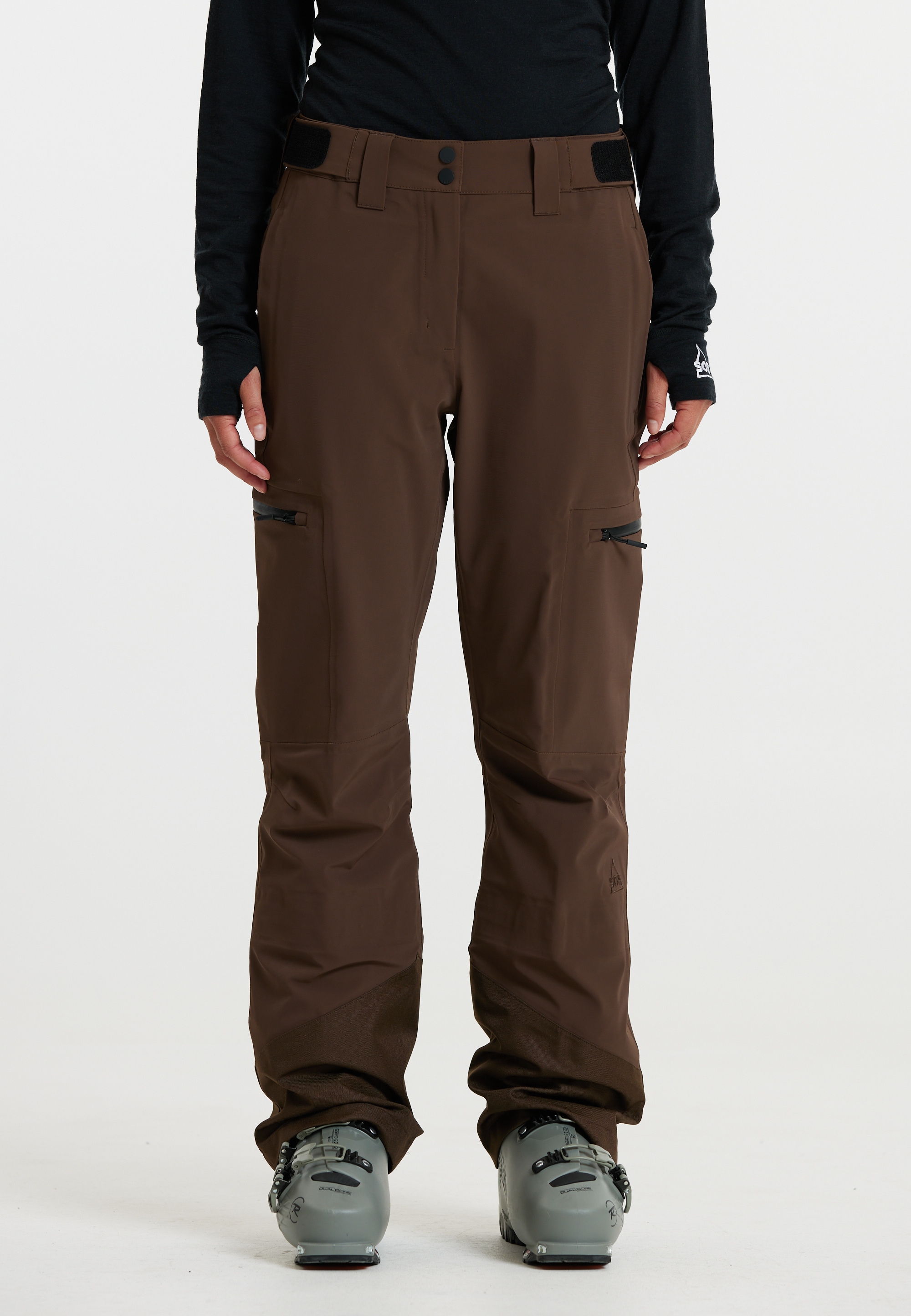 Schneehose SOS "Lipno", Damen, Gr. XL, US-Größen, braun, 84% Nylon, 16% Elasthan, unifarben, Hosen, mit dehnbarer und wasserabweisender Dermizax-Beschichtung Image