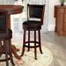 Lark Manor™ Analuz Swivel Counter Wood/Upholstered/Leather in Black | Bar Stool (30" Seat Height) | Wayfair 5D5961FD727841349A2211785D5B2B12