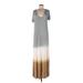 Misslook Casual Dress - A-Line: Gray Print Dresses - Women's Size Medium