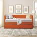 Red Barrel Studio® Twin Daybed w/ Trundle Upholstered/Microfiber/Microsuede in Brown | 39 H x 45 W x 39 D in | Wayfair