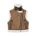 ZVRI-Gilet court double face en fourrure pour femme manteau chaud et épais gilet Stand UR dames