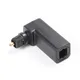 Wholesale Toslink 90 Degree Optical Audio Cable Adapter Male to Female Right Angle 360 Rotates PC TV