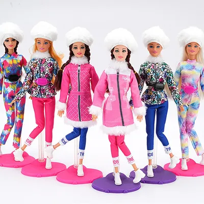 Mix Style tute da sci invernali per bambola Barbie vestiti sportivi di moda per accessori per