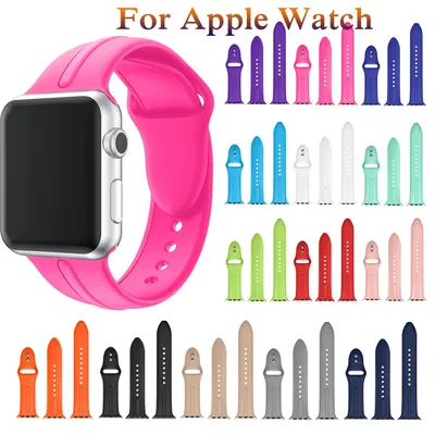 New fashion sports Silicone bracelets For Apple Watch 40mm 44mm 38mm 42mm smart watch bands for Apple Watch series 4 3 2 1 Watch