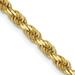 Solid 14K Yellow Gold 3.2mm Diamond-Cut Rope Chain - 22