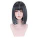 Wiueurtly Cute Wigs for Women Princess Cut Wig Female Japanese Air Bangs Head Cover Fashion Shoulder Length Bangs Wig Head Cover