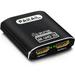 4K HDMI Splitter with Micro-USB Cable - 1in2 Out TV Splitter for Dual Monitors TV Cable Box PS3/4/5 Xbox Black