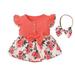 Girl Outfits Dresfloral Cotton Summer Bow Casual and Comfortable Boy Outfits