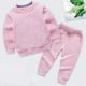 Lilgiuy Toddler Boy Girl Clothes Fall 12 Months-12T Casual Solid Color Round Neck Long Sleeve Pullover Tops & Pant Sets Kids Winter Outfits for Sports Pink (11-12 Years)