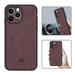 Mantto PU Leather Case for iPhone 14 Pro Retro Premium Luxury Slim Soft Non-Slip Grip Flexible Bumper Shockproof Full Body Protective Cover Phone Cases For iPhone 14 Pro Wine Red