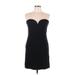 H&M Casual Dress - Sheath Sweetheart Sleeveless: Black Print Dresses - Women's Size Large