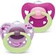 Twin Pack Dummy Soothers Nighttime Pink Stars