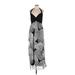 Studio Y Casual Dress Plunge Sleeveless: Gray Dresses - Women's Size Large