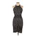 Charlotte Russe Casual Dress - Bodycon Halter Sleeveless: Black Dresses - Women's Size Large