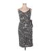 Shein Casual Dress - Sheath V Neck Sleeveless: Black Dresses - Women's Size X-Large