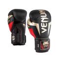 Venum Unisex-Adult Elite Boxhandschuhe, Schwarz/Gold/Rot, 12 Oz