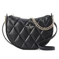 kate spade new york Kate Spade New York Women's Carey Smooth Leather Quilted Zip Top Crossbody Bag, Black