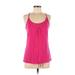 FILA Active Tank Top: Pink Solid Activewear - Women's Size Medium