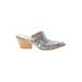 Dolce Vita Mule/Clog: Gray Snake Print Shoes - Women's Size 8 1/2