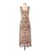 Louna Casual Dress - A-Line Scoop Neck Sleeveless: Brown Zebra Print Dresses - Women's Size Small