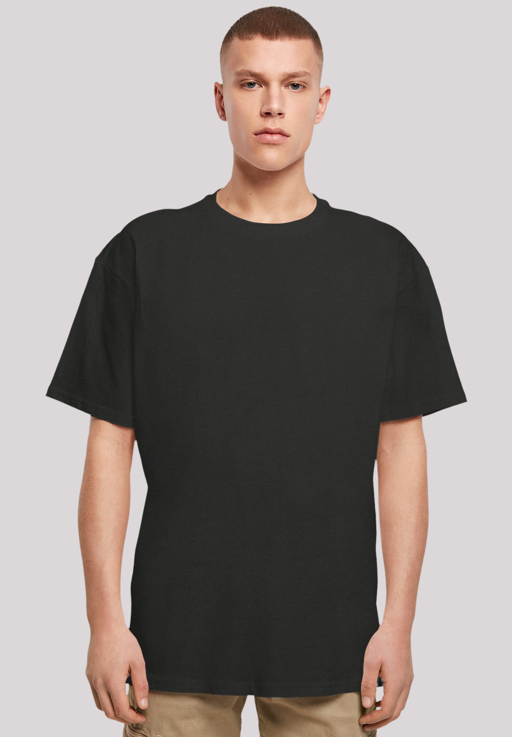 T-Shirt F4NT4STIC "Discover the world", Herren, Gr. M, schwarz, Obermaterial: 100% Baumwolle, Casual, oversize, Rundhals, ohne Bündchen, Shirts, Print Image