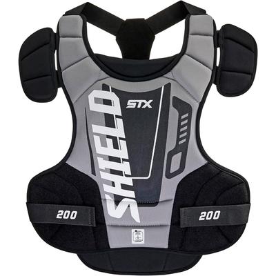 STX 2024 Shield 200 Lacrosse Goalie Chest Protector Black/Grey