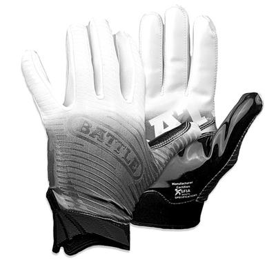 Battle Sports Gradient Doom Adult Football Receiver Gloves - Black/White Black/White