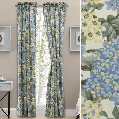 Floryn Curtain Pair Blue, 68 x 84, Blue
