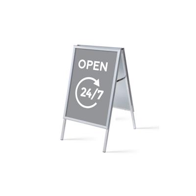 SHOWDOWN Displays Showdown Kundenstopper - DIN A1 - Komplett-Set - Open 24/7 Englisch - Grau/Schwarz Image