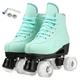 DOSUNO Roller Skate Shoes for Women Men PU Leather High-top Double-Row Purple Roller Skating for Girls Beginner Adult Indoor and Outdoor Roller Derby Skates,Clear Wheel,UK 4/EU 36