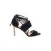 Lucky Brand Heels: Black Solid Shoes - Women's Size 9 1/2 - Open Toe