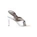 JLo by Jennifer Lopez Heels: Silver Solid Shoes - Women's Size 11 - Open Toe